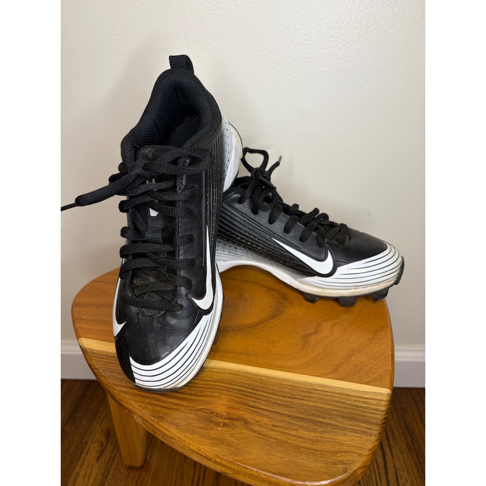 Nike Vapor Ultrafly 4 Keystone Kids Baseball Cleats Black White Size 2Y